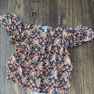 Floral boho off shoulder top willow + root